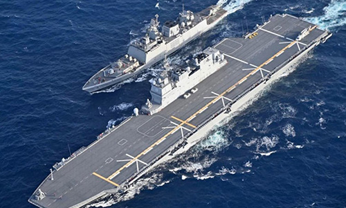 Japón e India realizan maniobras navales conjuntas