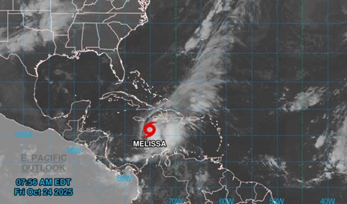 Tormenta tropical Melissa casi estacionaria en el mar Caribe
